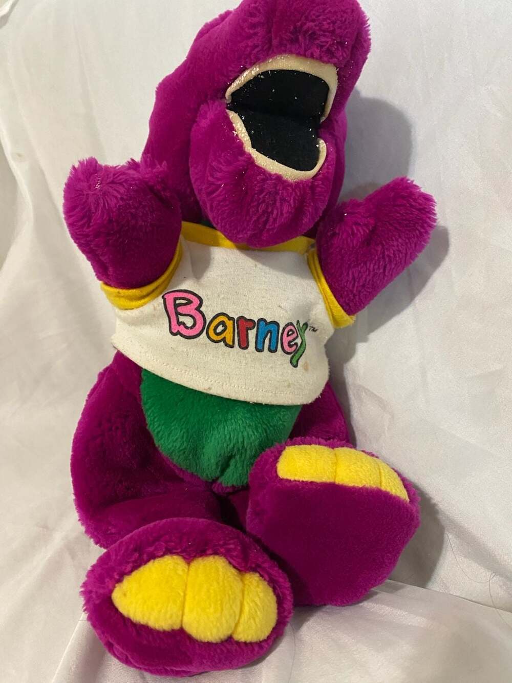 Vintage 1992 Dakin Barney The Dinosaur Plush with T-Shirt